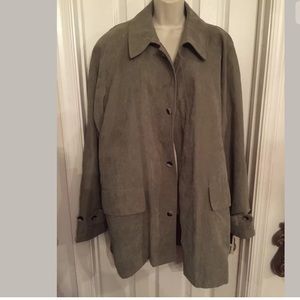 METROPOLITAN VIEW M olive polyester Coat NWT